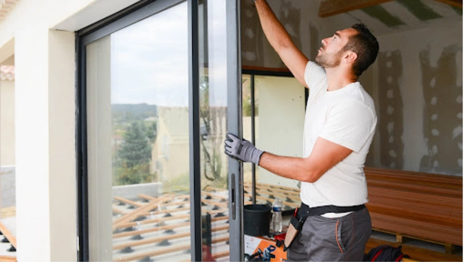 Professional sliding glass door repair service in Houston- fixing cracks and damages